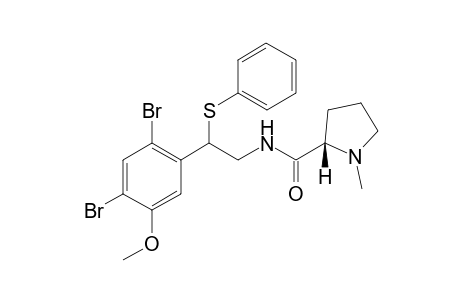 2(S)-N-[2-(2,4-Dibromo-5-methoxyphenyl)-2-(thiophenyl)ethane]-1-methyl-2-pyrrolinecarboxamide