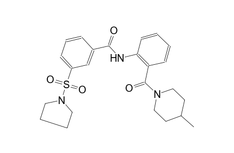 benzamide, N-[2-[(4-methyl-1-piperidinyl)carbonyl]phenyl]-3-(1-pyrrolidinylsulfonyl)-