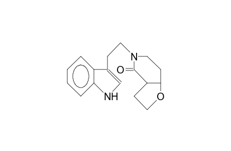 (.+-.)-5-(2-<Indol-3-yl>-ethyl)-2,3,3a,6,7,7a-hexahydro-furo(3,2-C)pyridin-4(5H)-one