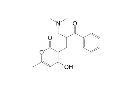 3-(2-Benzoyl-3-dimethylaminopropyl)4-hydroxy-6-methylpyran-2-one