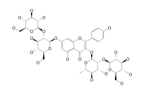 TERNATUMOSIDE-IX;KAEMPFEROL-3-O-BETA-D-GLUCOPYRANOSYL-(1->2)-ALPHA-L-RHAMNOPYRANOSYL-7-O-BETA-D-GLUCOPRANOSYL-(1->2)-BETA-D-GLUCOPYRANOSIDE