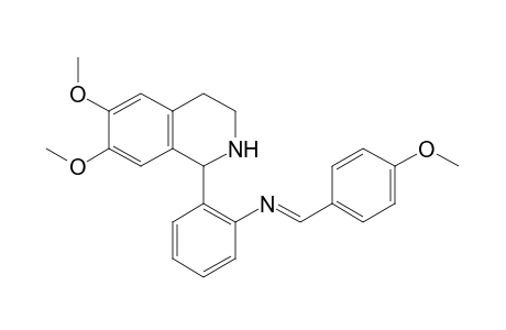 6,7-DIMETHOXY-1-{o-[(p-METHOXYBENZYLIDENE)AMINO]PHENYL}-1,2,3,4-TETRAHYDROISOQUINOLINE