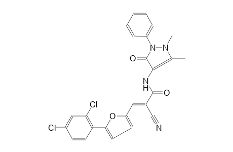 2-propenamide, 2-cyano-3-[5-(2,4-dichlorophenyl)-2-furanyl]-N-(2,3-dihydro-1,5-dimethyl-3-oxo-2-phenyl-1H-pyrazol-4-yl)-, (2E)-
