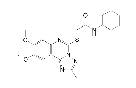 N-cyclohexyl-2-[(8,9-dimethoxy-2-methyl[1,2,4]triazolo[1,5-c]quinazolin-5-yl)sulfanyl]acetamide