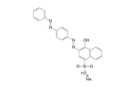 1-Naphthalenesulfonic acid, 4-hydroxy-3-[[4-(phenylazo)phenyl]azo]-, monosodium salt