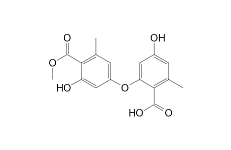 Benzoic acid, 4-(2-carboxy-5-hydroxy-3-methylphenoxy)-2-hydroxy-6-methyl-, 1-methyl ester
