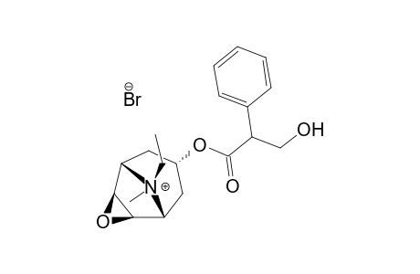 (8S)-6beta,7beta-epoxy-8-ethyl-3alpha-hydroxy-1alphaH,5alphaH-tropanium bromide, (-)-tropate (ester)