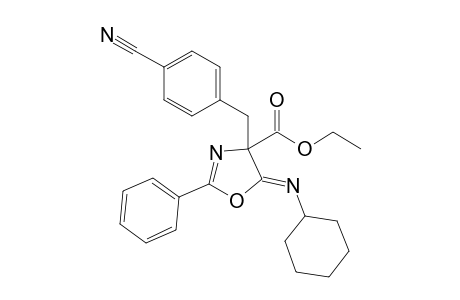 Ethyl (5Z)-5-(cyclohexylimino)-4-(4-cyanobenzyl)-2-phenyl-4,5-dihydro-1,3-oxazole-4-carboxylate