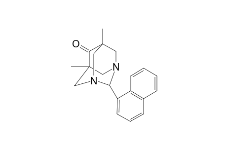 1,3-Diazatricyclo[3.3.1.1(3,7)]decan-6-one, 5,7-dimethyl-2-(1-naphthalenyl)-