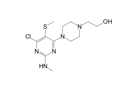 4-[6-chloro-2-(methylamino)-5-(methylthio)-4-pyrimidinyl]-1-piperazineethanol
