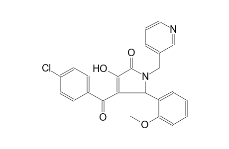 2H-pyrrol-2-one, 4-(4-chlorobenzoyl)-1,5-dihydro-3-hydroxy-5-(2-methoxyphenyl)-1-(3-pyridinylmethyl)-