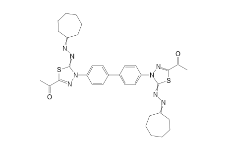 1,1'-(5,5'-([1,1'-Biphenyl]-4,4'diyl)bis(5-(cycloheptylidenehydrazono)-4,5-dihydro-1,3,4-thiadiazole-4,2-diyl))bis(ethan-1-one)