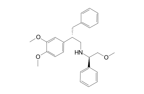 (2S)-2-(3,4-dimethoxyphenyl)-N-[(1R)-2-methoxy-1-phenyl-ethyl]-3-phenyl-propan-1-amine