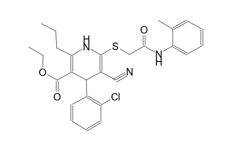 3-pyridinecarboxylic acid, 4-(2-chlorophenyl)-5-cyano-1,4-dihydro-6-[[2-[(2-methylphenyl)amino]-2-oxoethyl]thio]-2-propyl-, ethyl ester