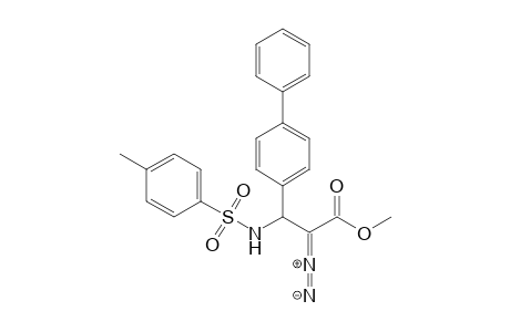 Methyl 2-diazo-3-(p-phenyl)phenyl-3-[(N-tosyl)amino]propanoate