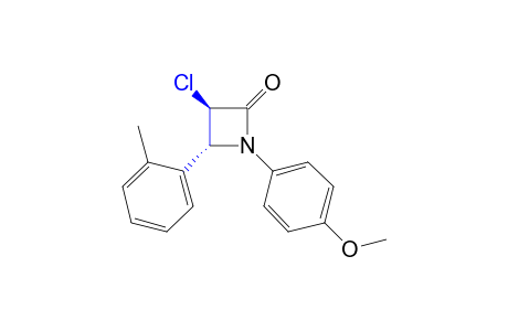 Trans-3-chloro-1-(p-methoxyphenyl)-4-o-tolyl-2-azetidinone