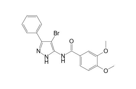 Benzamide, N-(4-bromo-3-phenyl-1H-pyrazol-5-yl)-3,4-dimethoxy-