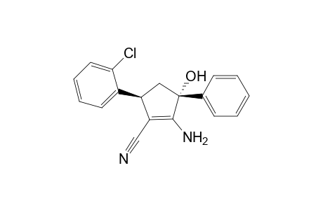 (3R,5S)-2-amino-5-(2-chlorophenyl)-3-hydroxy-3-phenyl-1-cyclopentenecarbonitrile