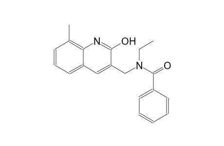 N-ethyl-N-[(2-hydroxy-8-methyl-3-quinolinyl)methyl]benzamide