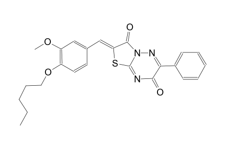 7H-thiazolo[3,2-b][1,2,4]triazine-3,7(2H)-dione, 2-[[3-methoxy-4-(pentyloxy)phenyl]methylene]-6-phenyl-, (2Z)-
