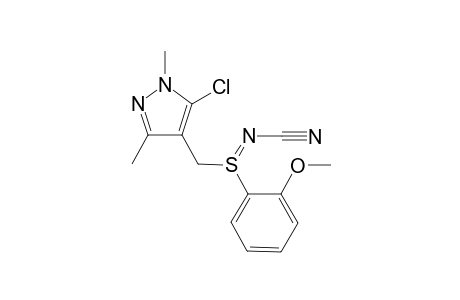 N-Cyano (5-chloro-1,3-dimethyl-1H-pyrazol-4-yl)methyl (2-methoxyphenyl)sulfilimine