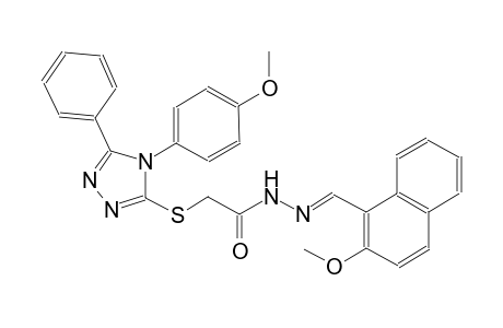 N'-[(E)-(2-methoxy-1-naphthyl)methylidene]-2-{[4-(4-methoxyphenyl)-5-phenyl-4H-1,2,4-triazol-3-yl]sulfanyl}acetohydrazide