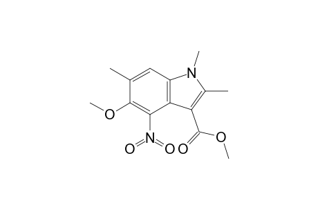 Methyl 5-methoxy-1,2,6-trimethyl-4-nitroindole-3-carboxylate