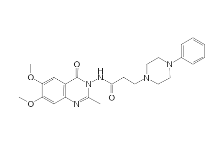 N-(6,7-Dimethoxy-2-methyl-4-oxoquinazolin-3(4H)-yl)-3-(4-phenylpiperazin-1-yl)propanamide