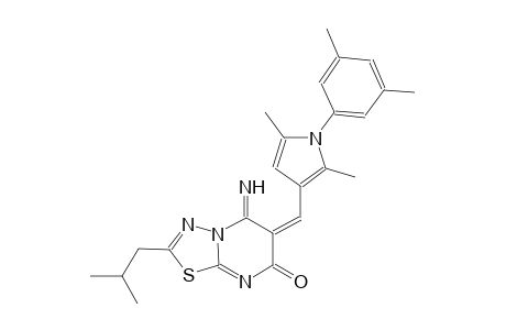 (6E)-6-{[1-(3,5-dimethylphenyl)-2,5-dimethyl-1H-pyrrol-3-yl]methylene}-5-imino-2-isobutyl-5,6-dihydro-7H-[1,3,4]thiadiazolo[3,2-a]pyrimidin-7-one