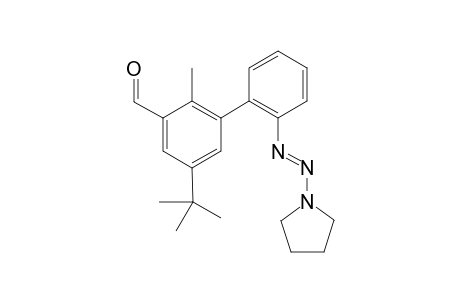 (E)-5-(tert-Butyl)-2-methyl-2'-(pyrrolidin-1-yldiazenyl)-[1,1'-biphenyl]-3-carbaldehyde