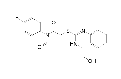 1-(4-fluorophenyl)-2,5-dioxo-3-pyrrolidinyl N-(2-hydroxyethyl)-N'-phenylimidothiocarbamate