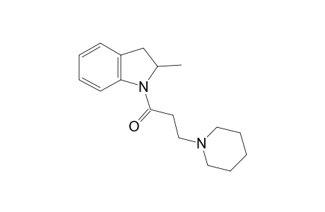 1H-Indole, 2,3-dihydro-2-methyl-1-[1-oxo-3-(1-piperidinyl)propyl]-