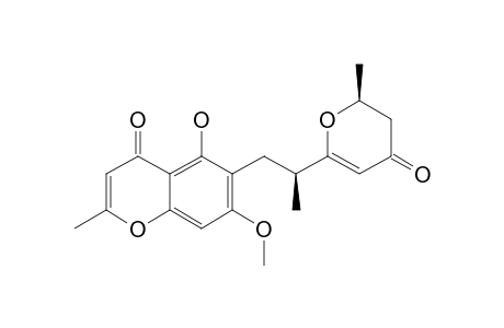 CQ-8;CHAETOQUADRIN-H;5-HYDROXY-7-METHOXY-6-[(3',7'-EPOXY-2'-METHYL-5'-OXO)-3'-OCTENYL]-2-METHYL-CHROMONE