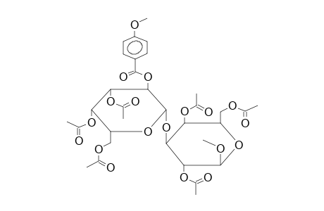 METHYL 2,4,6-TRI-O-ACETYL-3-O-(3,4,6-TRI-O-ACETYL-2-O-PARA-METHOXYBENZOYL-BETA-D-GALACTOPYRANOSYL)-BETA-D-GALACTOPYRANOSIDE