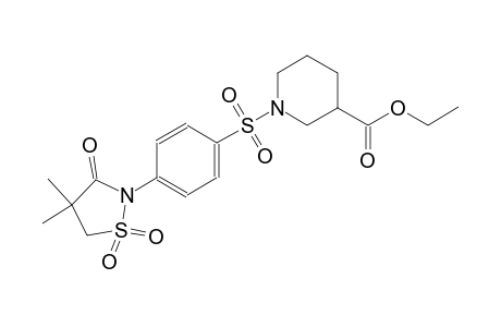 3-piperidinecarboxylic acid, 1-[[4-(4,4-dimethyl-1,1-dioxido-3-oxo-2-isothiazolidinyl)phenyl]sulfonyl]-, ethyl ester