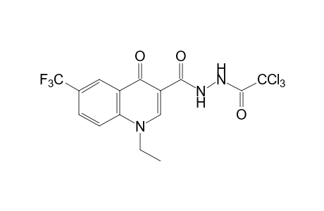 1-{[1,4-dihydro-1-ethyl-4-oxo-6-(trifluoromethyl)-3-quinolyl]carbonyl}-2-trichloroacetyl}hydrazine