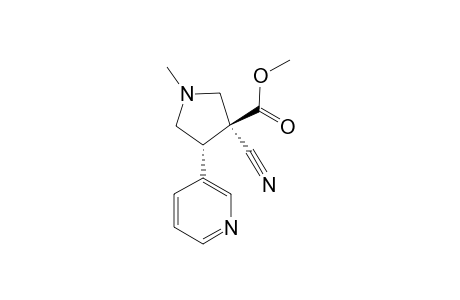 (+/-)-METHYL-(3R,4R)-3-CYANO-1-METHYL-4-(3-PYRIDYL)-PYRROLIDINE-3-CARBOXYLATE