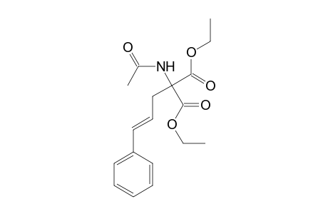 Propanedioic acid, (acetylamino)(3-phenyl-2-propenyl)-, diethyl ester,