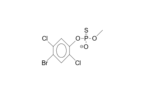 Thiophosphoric acid, methyl 4-bromo-2,5-dichloro-phenyl ester anion