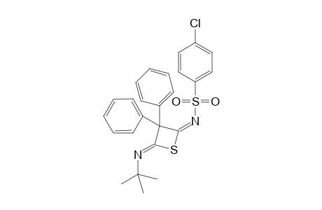4-Chloro-N-(4-((1,1-dimethylethyl)imino)-3,3-diphenyl-2-thiethanylidenebenzenesulfonamide