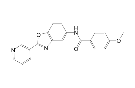 4-methoxy-N-[2-(3-pyridinyl)-1,3-benzoxazol-5-yl]benzamide