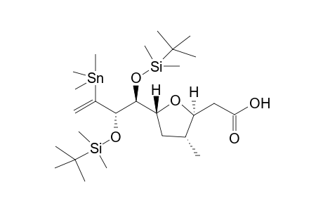 2-((2S,3R,5R)-3-methyl-5-((5S,6S)-2,2,3,3,8,8,9,9-octamethyl-6-(1-(trimethylstannyl)vinyl)-4,7-dioxa-3,8-disiladecan-5-yl)tetrahydrofuran-2-yl)acetic acid