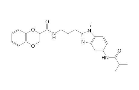 1,4-benzodioxin-2-carboxamide, 2,3-dihydro-N-[3-[1-methyl-5-[(2-methyl-1-oxopropyl)amino]-1H-benzimidazol-2-yl]propyl]-