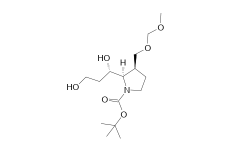 (2R,3S)-1-(tert-Butoxycarbonyl)-2-[(S)-1,3-dihydroxypropyl]-3-(methoxymethoxymethyl)pyrrolidine