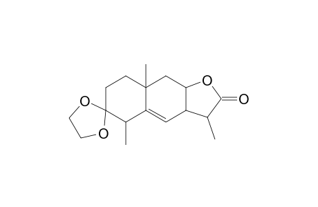 Spiro[1,3-dioxolane-2,6'(5'H)-naphtho[2,3-b]furan]-2'(3'H)-one, 3'a,7',8',8'a,9',9'a-hexahydro-3',5',8'a-trimethyl-