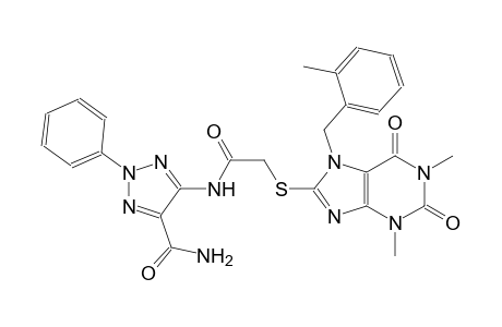 2H-1,2,3-triazole-4-carboxamide, 2-phenyl-5-[[[[2,3,6,7-tetrahydro-1,3-dimethyl-7-[(2-methylphenyl)methyl]-2,6-dioxo-1H-purin-8-yl]thio]acetyl]amino]-