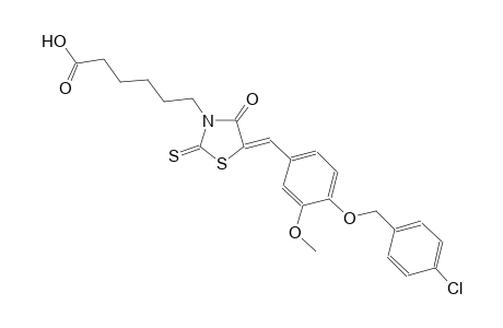 3-thiazolidinehexanoic acid, 5-[[4-[(4-chlorophenyl)methoxy]-3-methoxyphenyl]methylene]-4-oxo-2-thioxo-, (5Z)-