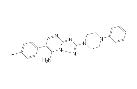 7-AMINO-6-(p-FLUOROPHENYL)-2-(4-PHENYL-1-PIPERAZINYL)-s-TRIAZOLO[1,5-a]-PYRIMIDINE