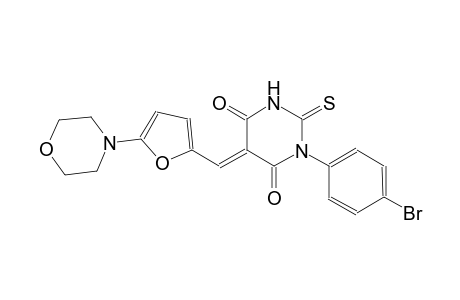 (5E)-1-(4-bromophenyl)-5-{[5-(4-morpholinyl)-2-furyl]methylene}-2-thioxodihydro-4,6(1H,5H)-pyrimidinedione