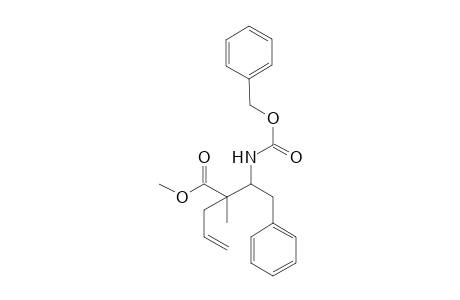 Methyl 2-methyl-3-{(benzyloxycarbonyl)amino]-2-(prop-2'-enyl)-4-phenylbutanoate